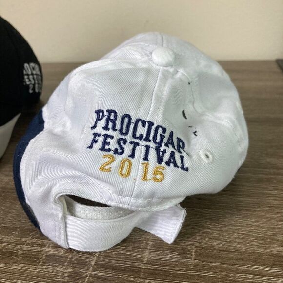 Cigar Hat Lot Cap Mens One Size Pro Festival 2016 Strapback Black Embroidered - Picture 2 of 10